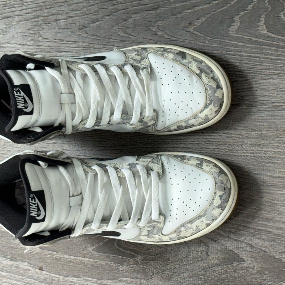 Nike Dunks High Snow White Camouflage